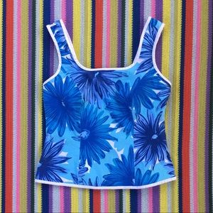 90’s Blue Daisy Top